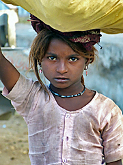 Rajasthani Young girl with headload